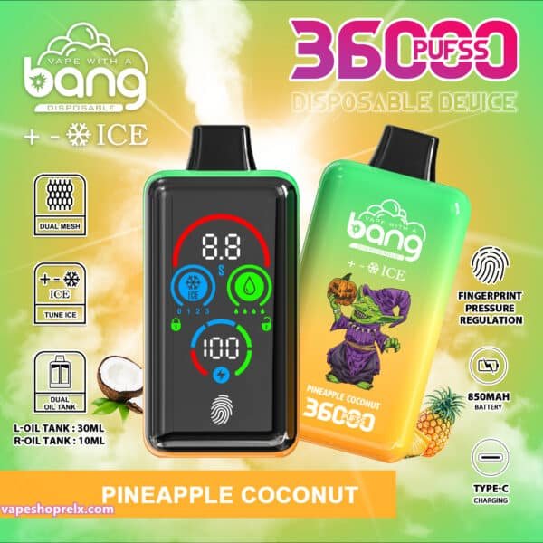 BANG ICE LEVEI 36000口拋棄式電子煙｜冰涼升級，持久暢吸