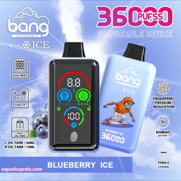 BANG ICE LEVEI 36000口拋棄式電子煙｜冰涼升級，持久暢吸